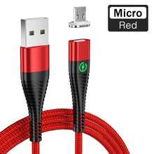 Load image into Gallery viewer, YKZ Magnetic Cable Micro Type C Cable LED Light 3A Fast Charging