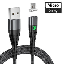 Load image into Gallery viewer, YKZ Magnetic Cable Micro Type C Cable LED Light 3A Fast Charging