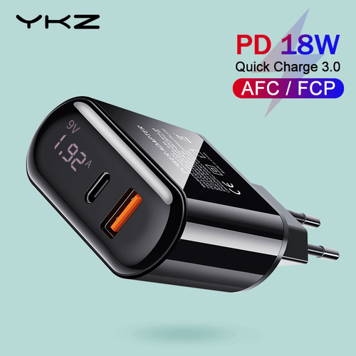 YKZ Quick Charge 3.0 USB Charger LED Display QC 3.0