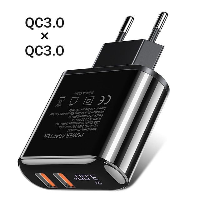 YKZ Quick Charge 3.0 USB Charger LED Display QC 3.0