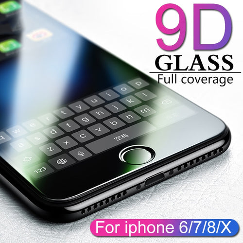 9D protective glass for iPhone 6 6S 7 8 plus